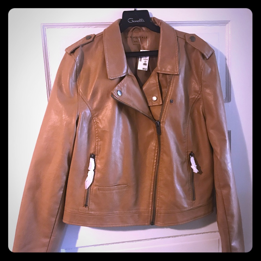 Faux leather jacket